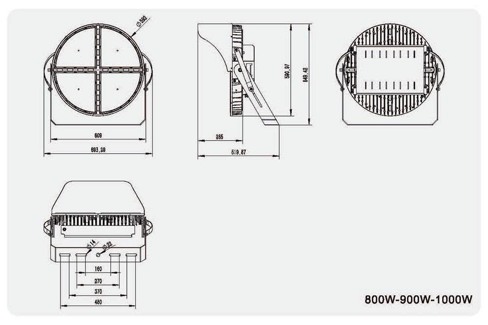 mars series led stadium light 400w 1000w 10