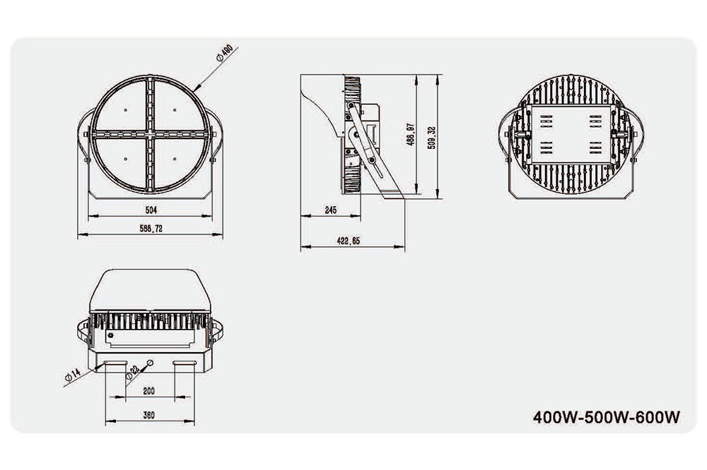 mars series led stadium light 400w 1000w 9